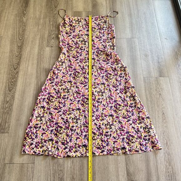 Diane Von Furstenberg Slip Dress Sz 6 100% Silk Colorful AbstractPrinted Bodycon - Picture 4 of 15